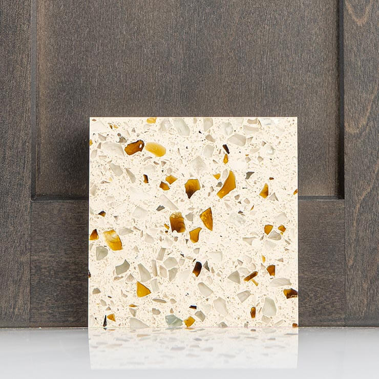 Mocha Recycled Glass Countertop Samples Curava